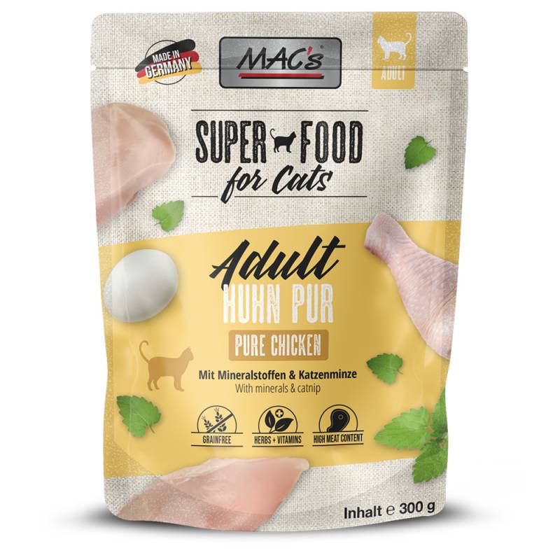 Sparpaket MAC´s Cat Pouch 24 x 300 g - Huhn pur von MAC's