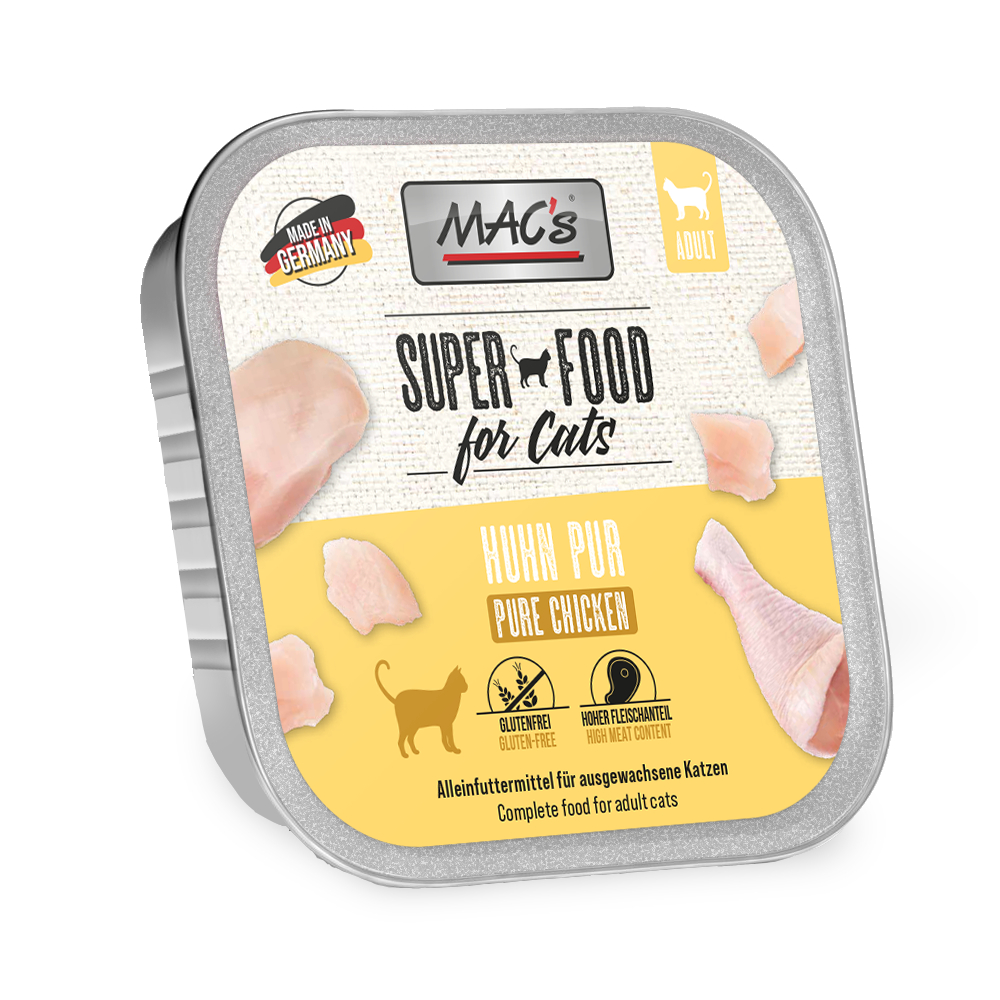 Sparpaket MAC's Cat Schale 64 x 100 g - Huhn Pur von MAC's