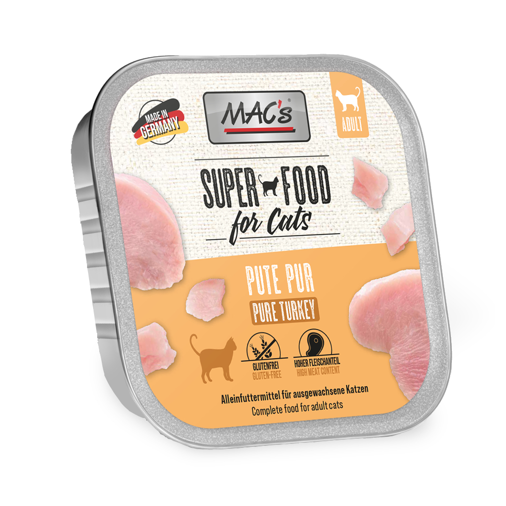Sparpaket MAC's Cat Schale 64 x 100 g - Pute Pur von MAC's