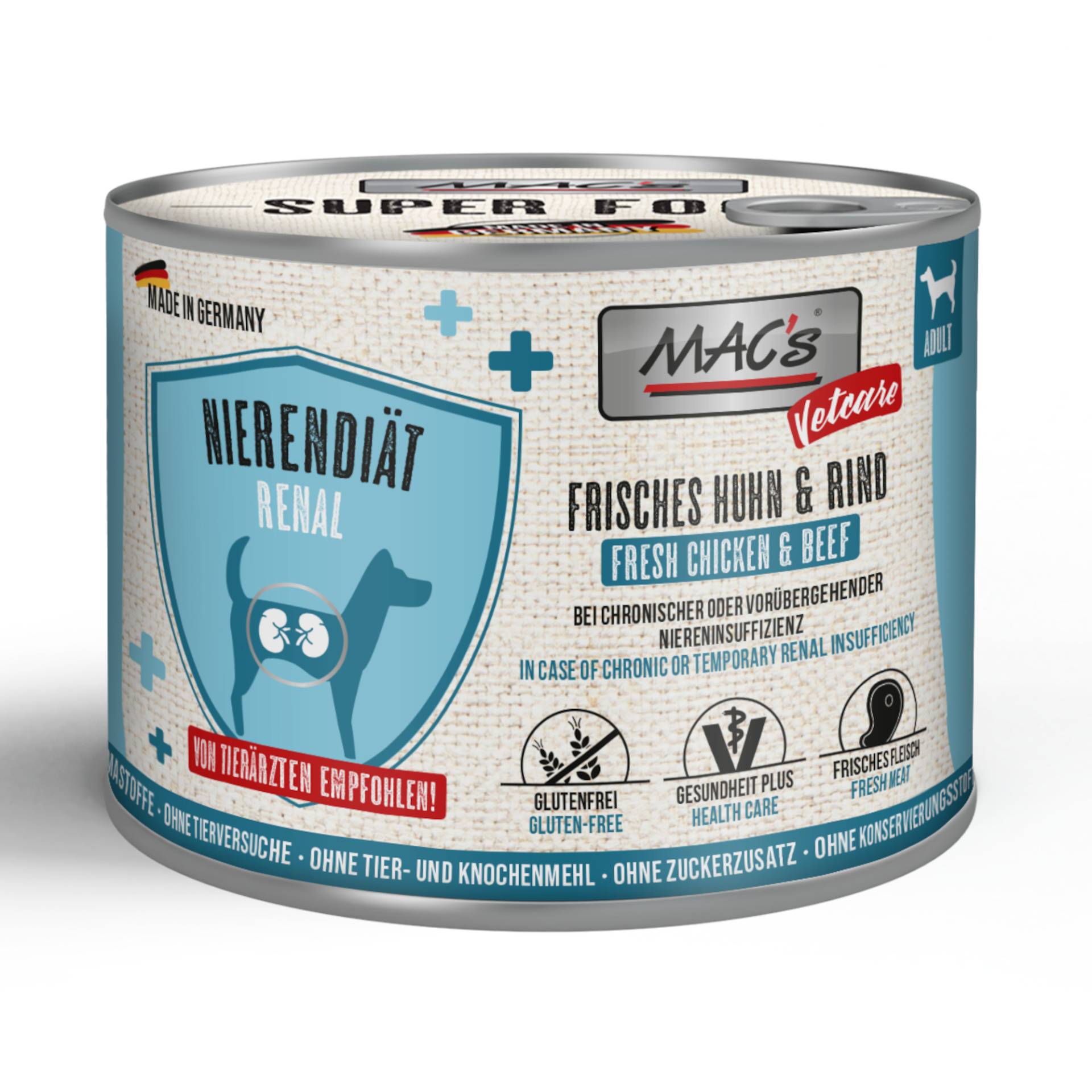 Sparpaket MAC's Dog Vetcare 24 x 200 g - Huhn & Rind Sparpaket MAC's Dog Vetcare 24 x 200 g - Huhn & Rind von MAC's