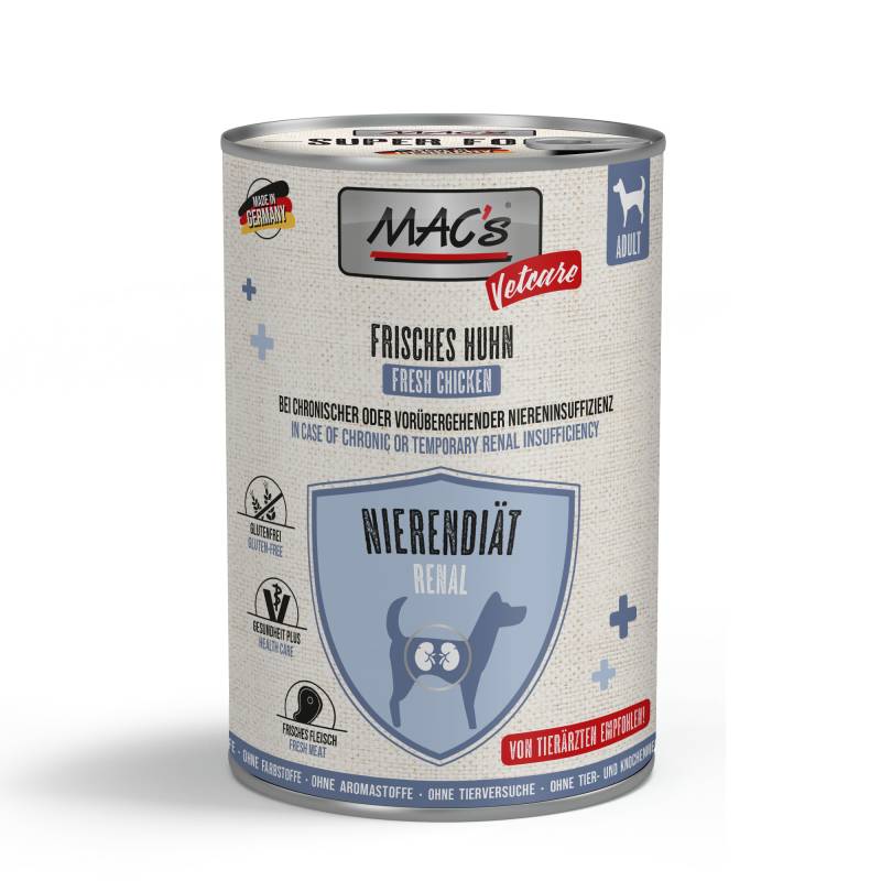 Sparpaket MAC's Dog Vetcare Nierendiät 24 x 400 g - Huhn Sparpaket MAC's Dog Vetcare Nierendiät 24 x 400 g - Huhn von MAC's