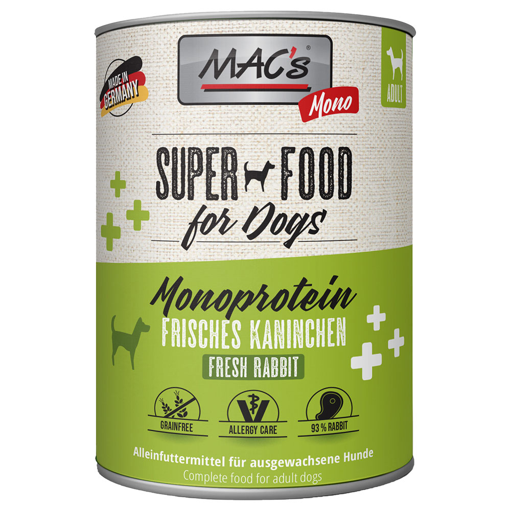 Sparpaket MAC's Mono Sensitive 24 x 800 g - Kaninchen Sparpaket MAC's Mono Sensitive 24 x 800 g - Kaninchen von MAC's
