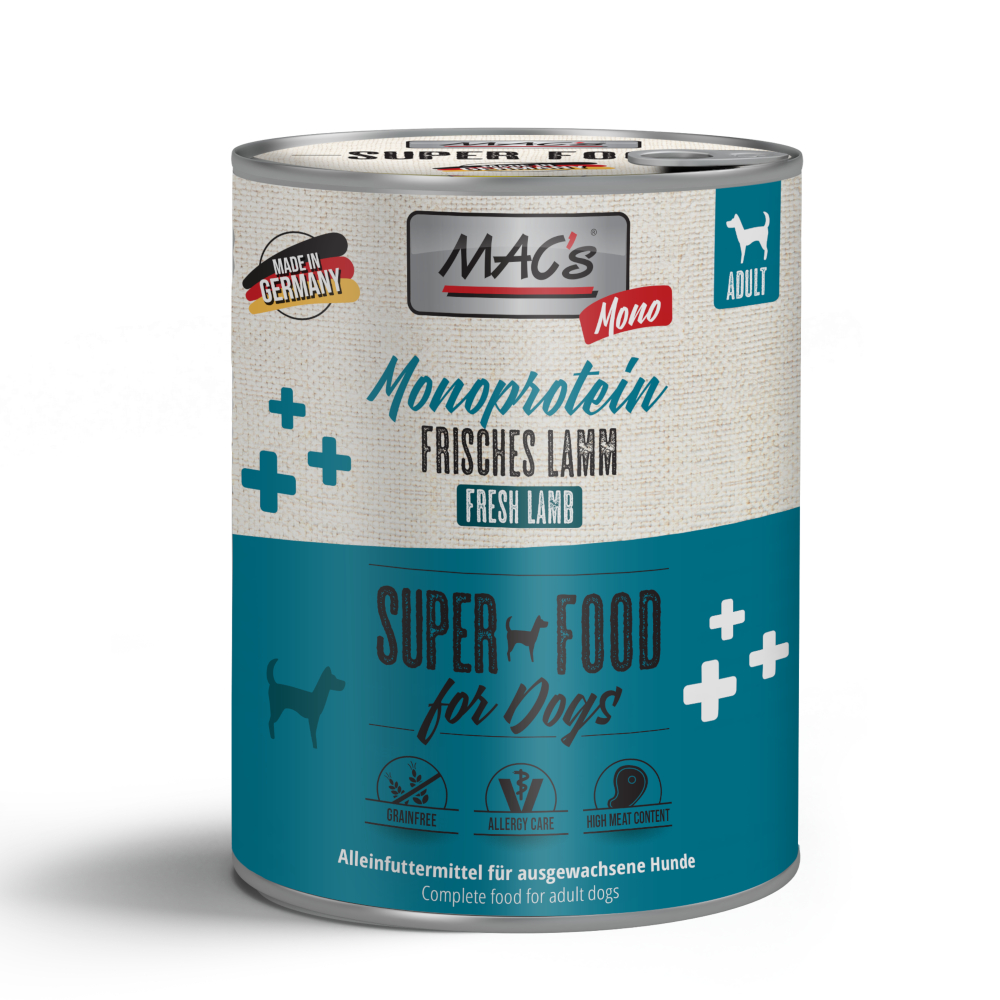 Sparpaket MAC's Mono Sensitive 24 x 800 g - Lamm Sparpaket MAC's Mono Sensitive 24 x 800 g - Lamm von MAC's
