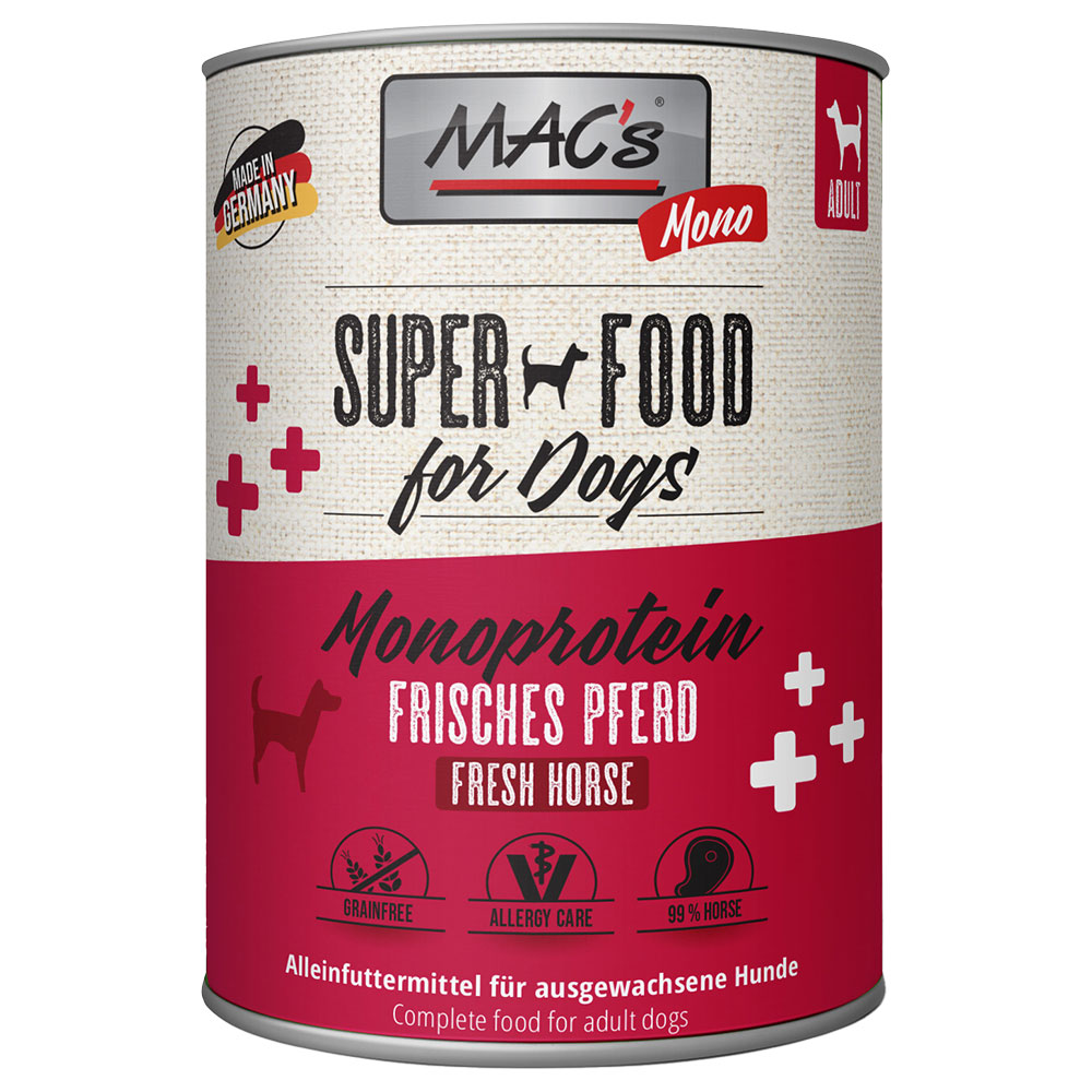 Sparpaket MAC's Mono Sensitive 24 x 800 g - Pferd Pur Sparpaket MAC's Mono Sensitive 24 x 800 g - Pferd Pur von MAC's