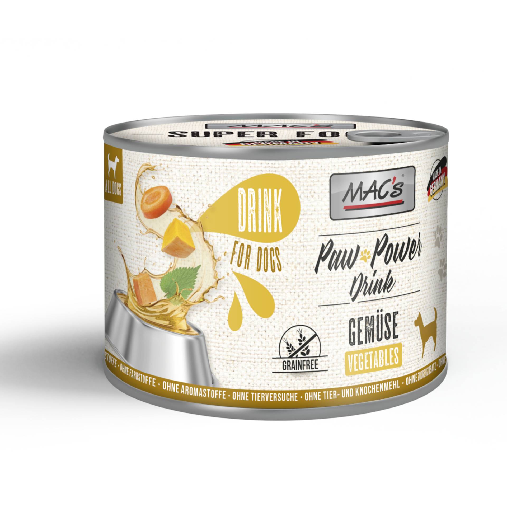 Sparpaket: MAC's Dog Paw Power Drink 12 x 185 g - Gemüse von MAC's