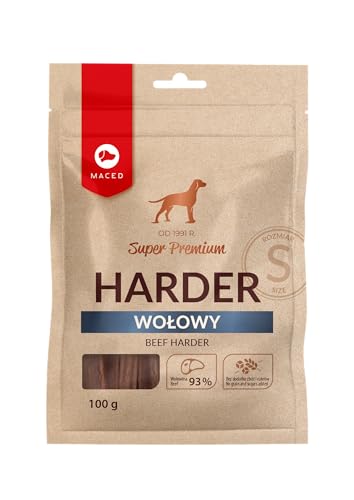 MACED Super Premium Harder Rind S Leckerbissen für Hunde 100g von MACED