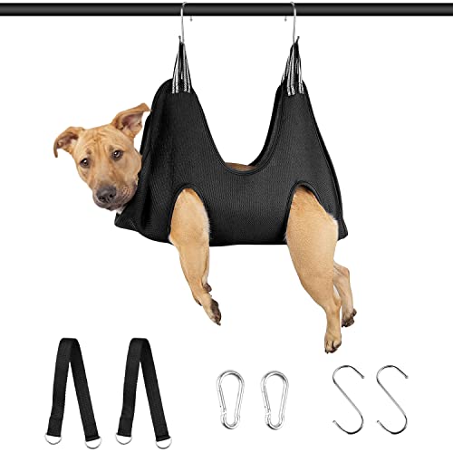 Hundepflege Hängematte Set für Hunde und Katze, Hängematten Geschirr für Nageltrimmen, Haustierpflege Hängematte, Nagelschneidehelfer Ohren-/Augenpflege Helfer für kleine und große Haustiere (L) Hundepflege Hängematte Set für Hunde und Katze, Hängematten Geschirr für Nageltrimmen, Haustierpflege Hängematte, Nagelschneidehelfer Ohren-/Augenpflege Helfer für kleine und große Haustiere (L) von MACUNIN