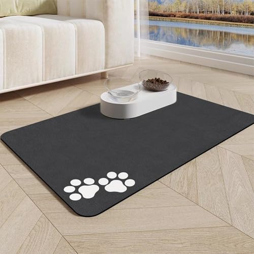 Napfunterlage Hunde und Katze - rutschfest Hundenapf Unterlage, Super Saugfähige Schnelltrocknend Futtermatten für Haustier, 60x40cm Futterunterlage für Katzen Unterlage Katzennapf Napfunterlage Hunde und Katze - rutschfest Hundenapf Unterlage, Super Saugfähige Schnelltrocknend Futtermatten für Haustier, 60x40cm Futterunterlage für Katzen Unterlage Katzennapf von MACUNIN