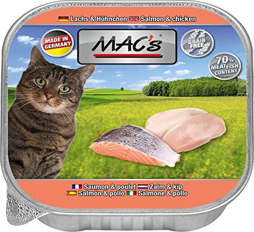 MACs Cat Lachs & Hühnchen | 16x 85g Katzennassfutter von MAC's