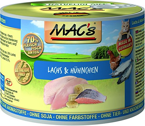 MAC's Cat Lachs & Huhn (getreidefrei) 6 x 200 g von MAC's