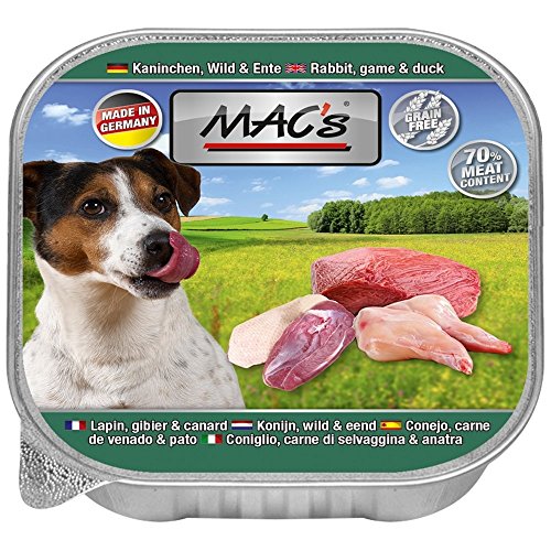 MACs Dog Kaninchen, Wild & Ente | 11x150g Nassfutter von MAC's