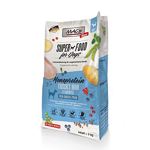 MAC's 3kg Superfood Hunde Trockenfutter Frisches Huhn von Mac's