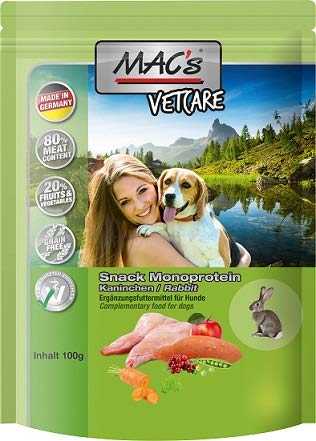 MACs Dog Mono Snack Kaninchen | 9X 100g von MAC's