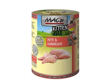 MACs Katze Kitten Pute & Kaninchen | 6x800g Nassfutter von MAC's
