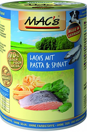 MAC's Dog mit Lachs, Rind & Spinat 6 x 400 g von MAC's