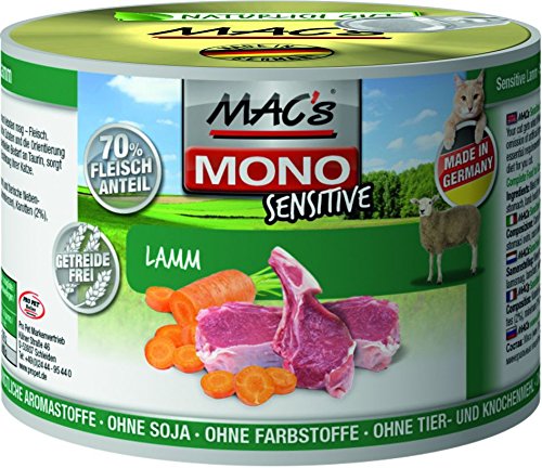 MACs | Mono Sensitive Lamm | 6 x 200 g von MAC's