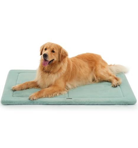 Made4Pets Hundekäfig-Unterlage für große Hunde, waschbar und wendbar, rutschfeste Hundehüttenmatte für gemütliches Schlafen, 104,1 x 73,7 cm, Grün von MADE 4 PETS