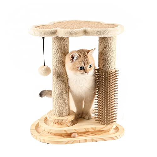 Made4Pets Katzenkratzbaum, Katzenpflege, für Indoor-Katzen, Wolke, weiche Sitzstange zum Ausruhen, 44,5 cm hoch, natürlicher Sisal-Kratzer, Katzenpflege, interaktives Ball-Spielzeug von MADE 4 PETS