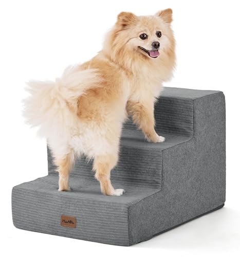 Made4Pets Katzentreppe für Bett, Haustiertreppe Welpenhundeleiter für alte Katzen, Doggie Tritthocker für kleine Hunde mit Stauraum, Vierstufige Hunderampen für Sofa Hochbetten, Faltbares Hundebett Made4Pets Katzentreppe für Bett, Haustiertreppe Welpenhundeleiter für alte Katzen, Doggie Tritthocker für kleine Hunde mit Stauraum, Vierstufige Hunderampen für Sofa Hochbetten, Faltbares Hundebett von MADE 4 PETS