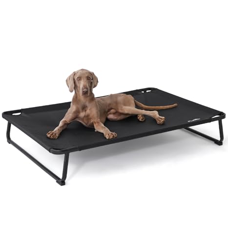 Made4Pets Kühlendes erhöhtes Hundebett für große Hunde, tragbar, für drinnen und draußen, erhöhtes Hundebett, Schwarz, XXL Made4Pets Kühlendes erhöhtes Hundebett für große Hunde, tragbar, für drinnen und draußen, erhöhtes Hundebett, Schwarz, XXL von MADE 4 PETS
