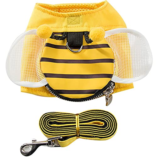 MADOC Niedliche Biene Gelbe Weste Brust Gurt Traktions GüRtel FlüGel Rucksack Design Kleine Mittel GroßE Hunde Katze Komfortable Heimtier Bedarf D von MADOC