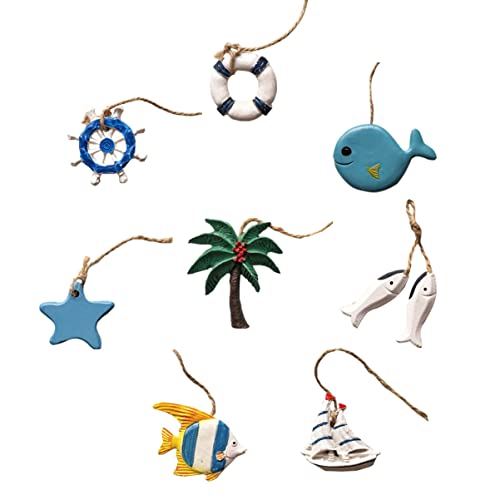 MAGICLULU 1 Satz 1 Satz Mediterranes Ornament Angetrieben Nautische Blumen Futtertanks Flossen Tierfutterspender Wildfutterspender Aquarien Tropisches Fischtank Zubehör 8 Stück von MAGICLULU