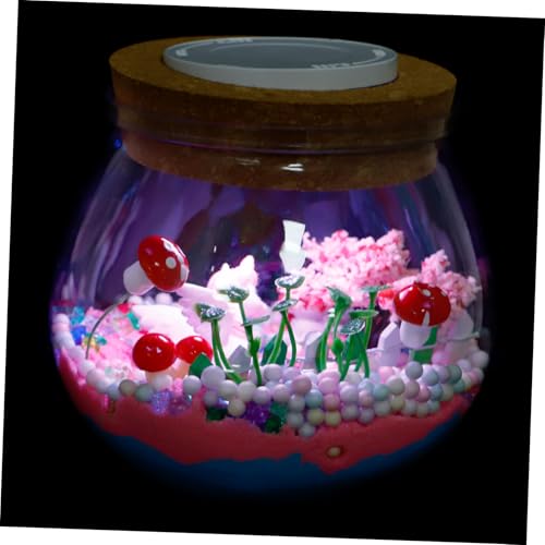 MAGICLULU 1 Set Einhorn Wunschflasche Leuchtendes Terrarium Bastelset Einhorn Terrarium Bastelset DIY Einhorn Bastelsets LED Nachtlicht Einhorn Nachttischlampe DIY Projektmaterial von MAGICLULU