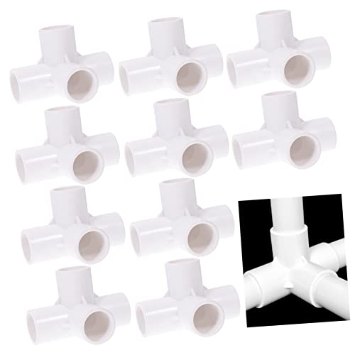 MAGICLULU 10 Stück PVC Winkelstück Zubehör Rohrverbinder Für Gewächshausschuppen Gewächshaus Rohrverschraubungen Gewächshaus Rohrverbinder Außengewächshausverbinder PVC von MAGICLULU