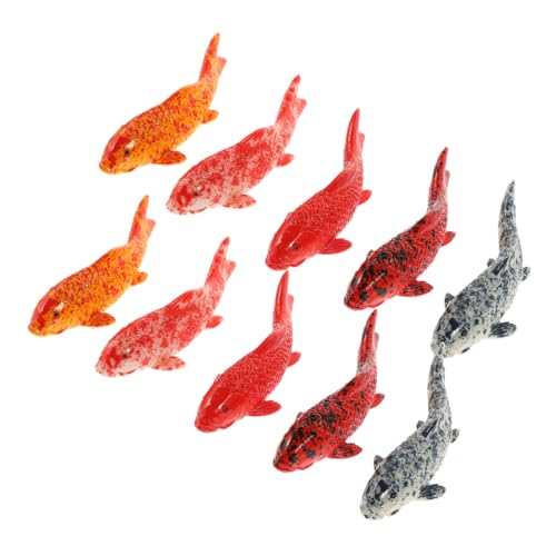 MAGICLULU 10stücke Miniatur Koi-Fisch Dekorationen Künstliche Fische Für Terrarien Aquarien Naturgetreue Modelle Für DIY Fischbecken Feengärten von MAGICLULU