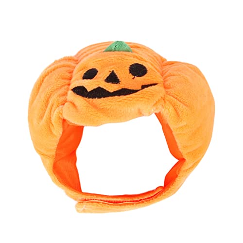 MAGICLULU 1Stück Haustier Halloween Kürbishut für Katzen und Niedliches Design und Langlebig für Halloween Partys und Foto Requisite Orangefarben Einteilig von MAGICLULU