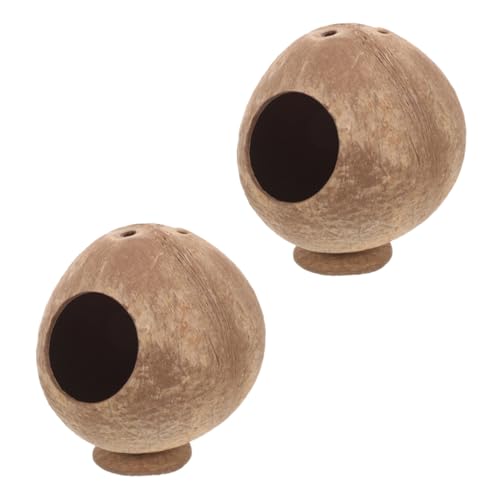 MAGICLULU 2 Stück Kokosnuss für Hamster und Meerschweinchen Teiliges aus Natürlichem Bissfestem Material als Versteck für Kleine für Zwerghamster und Mäuse MAGICLULU 2 Stück Kokosnuss für Hamster und Meerschweinchen Teiliges aus Natürlichem Bissfestem Material als Versteck für Kleine für Zwerghamster und Mäuse von MAGICLULU