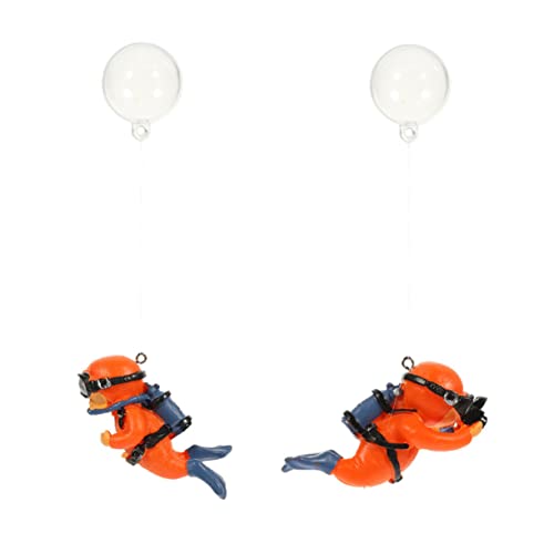 MAGICLULU 2 Stück Taucher Ornamente für Aquarien Realistische Schwimmende Dekorationen für Fischbecken Hochwertige Taucherfiguren für Kreative Unterwasserlandschaften von MAGICLULU