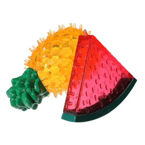 MAGICLULU 2 Stück Teiliges Hundekauspielzeug Gefrierbare Obstförmige Kühlspielzeuge für Welpen Robust zum Beißen und Zahnpflege Leichte Wassergekühlte Kauspielzeuge für Sommer und von MAGICLULU
