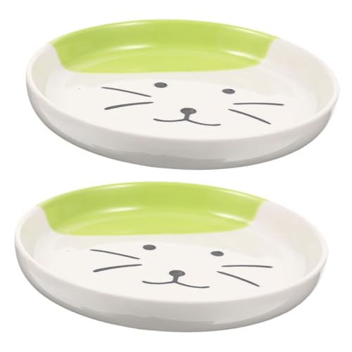 MAGICLULU 2 Stücke Katzenfutter Platte Erhöhten Schalen für Katze Gericht Keramik Haustier Fütterung Platte MAGICLULU 2 Stücke Katzenfutter Platte Erhöhten Schalen für Katze Gericht Keramik Haustier Fütterung Platte von MAGICLULU