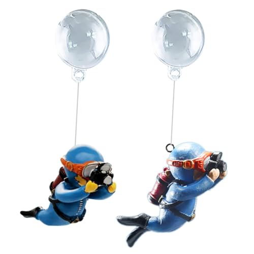 MAGICLULU 2Stücke Schwimmende Taucher Aquarium Dekoration Kreative Fischtank Ornamente Mit Einstellbarer Tiefe Und Schwimmvorrichtung Für Aquariengestaltung Und Fischinteraktion von MAGICLULU