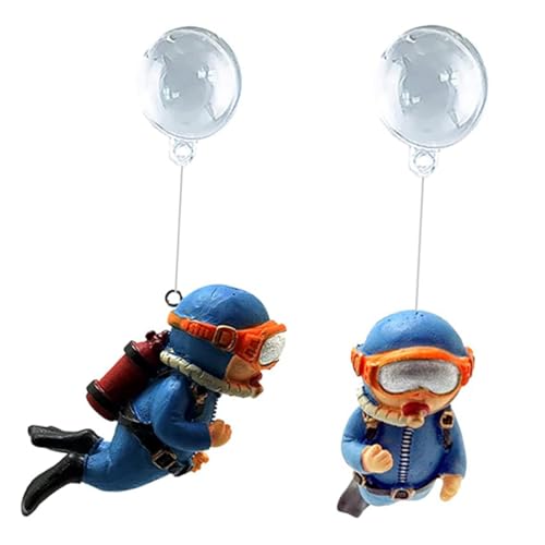 MAGICLULU 2Stücke Schwimmende Taucher Dekorationen Für Aquarien Künstliche Taucher Ornamente Mit Einstellbarem Schwimmverhalten Kreative Fischtank Verzierung Für Lebendiges von MAGICLULU