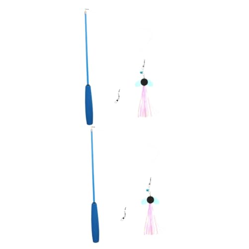 MAGICLULU 2 Stücke Interaktive Katze Teaser Spielzeug Set Katze Spielzeug Für Kätzchen Diversion Training von MAGICLULU