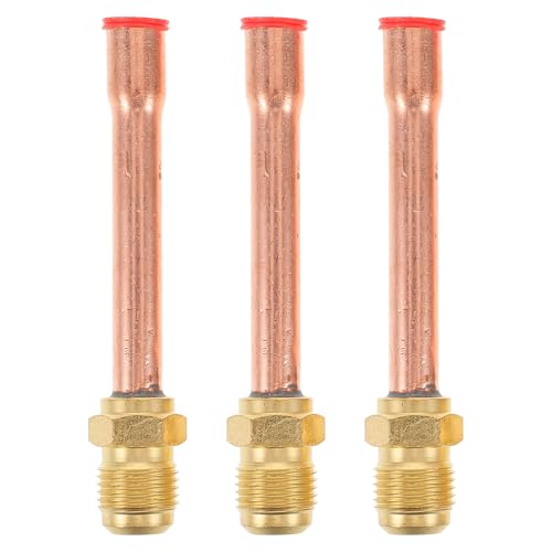 MAGICLULU 3 Stück Teiliges Hochdruck Klimaanschlussventil mit Einwegventil für Verschiedene Klimaanlagen Erweiterter Flare Connector für Nahtlose Integration und Druckbeständigkeit von MAGICLULU