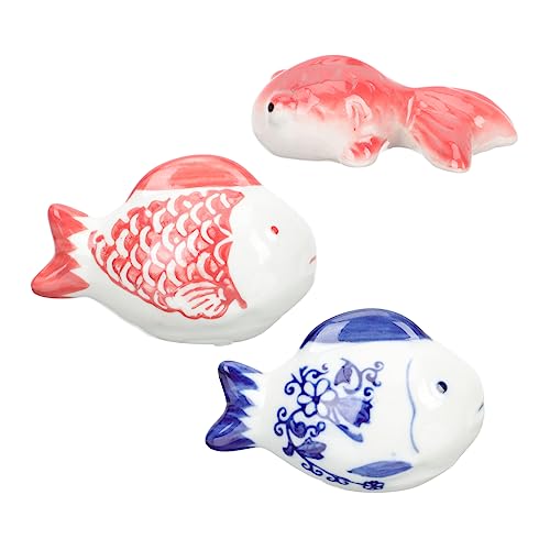MAGICLULU 3Stücke Teiliges Keramische Schwimmende Fische für Fischtank Dekoration Teich Accessoires für Aquariumgestaltung Naturgetreue Mikrolandschaft mit Feiner Verarbeitung von MAGICLULU