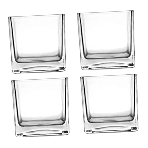 MAGICLULU 4 Stück Teelichthalter Dekorationen Für Aquarien Klarer Behälter Pflanzbehälter Aus Glas Hydroponisch Mittelstück Würfelvase Pflanze Transparenter Glasbehälter Blumenglasbehälter MAGICLULU 4 Stück Teelichthalter Dekorationen Für Aquarien Klarer Behälter Pflanzbehälter Aus Glas Hydroponisch Mittelstück Würfelvase Pflanze Transparenter Glasbehälter Blumenglasbehälter von MAGICLULU
