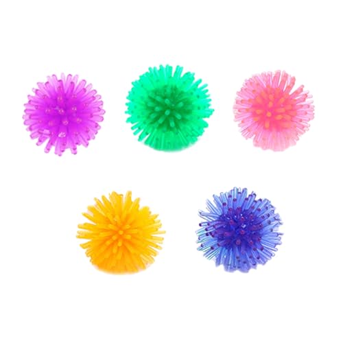 MAGICLULU 5st Katzenstachelball Spielzeugball Spielzeug Zum Necken Von Katzen Pet Reinigung Zähne Spielzeug Bälle Haustier Quietschende Kaubälle Haustier Kratzen Haustier Katze Kauen Plastik von MAGICLULU