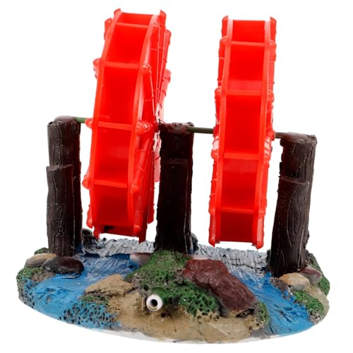 MAGICLULU Aquarium Dekoration Wasser Rad Ornament für Fischbehälter mit Feiner Verarbeitung für Aquarienlandschaft und Mikrolandschaft und Langlebig von MAGICLULU