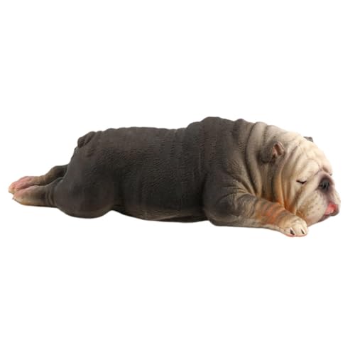 MAGICLULU Bulldogge-Verzierung für kinderspielzeug Dog Statue Dog Toy wohnzimmerdeko Geburtstagstorte Tierspielzeug Hunde Tierfiguren Welpenfiguren Plastik Black von MAGICLULU