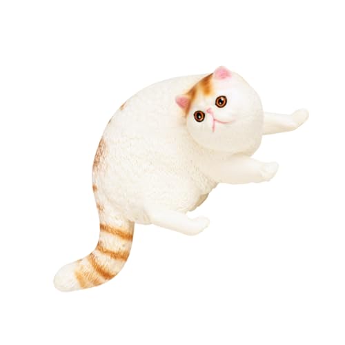 MAGICLULU Katzenfiguren Aus Kunststoff Cartoon Katze Figur Schreibtisch Deko Wohnaccessoires Simulation Tier Ornament von MAGICLULU