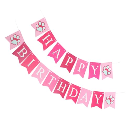 MAGICLULU Einzigartiges Hundegeburtstagsbanner Dekoratives Party-Pull-flaggengeschenk Für Hundebesitzer von MAGICLULU
