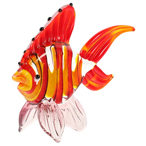 MAGICLULU Glasmalerei Fisch Ornament Für Wohndekor Und Schreibtischschmuck Handarbeit Meerestier Dekor Skulptur von MAGICLULU