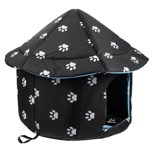 MAGICLULU Katzennest Warmes Schlafhaus Für Haustiere Wetterfestes Katzenhaus Für Draußen Gemütliches Katzenbett Abnehmbarer Waschbarer Hundeunterstand Für Katzen Und Hunde von MAGICLULU