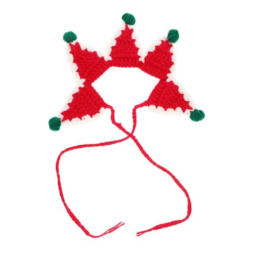 MAGICLULU Weihnachts-Katzen-schal Haustier-weihnachtsglocke Strick-schal Warm Sternform Accessoire Für Hunde Und Katzen von MAGICLULU