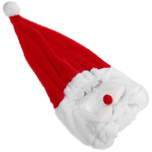 MAGICLULU Helm Weihnachtsmannmütze Hat Motorradhelm Weihnachtsmütze Motorradhelmüberzug Hut Dekorationen Für Motorrad Outdoor Weihnachtsmannmütze Motorradhut Dekorationen Polyester von MAGICLULU