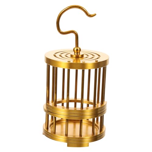 MAGICLULU Heuschreckenkäfig Vogelkäfer Käfige Klein Vogelkäfig Meerschweinchenkäfig Drinnen Ornamente Hängend Käfigverzierung Hängekäfig Für Vögel Vogelnest Dekoration Messing Golden von MAGICLULU